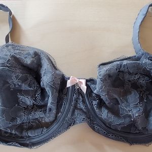 Victoria Secret Grey Lace Bra 38DD